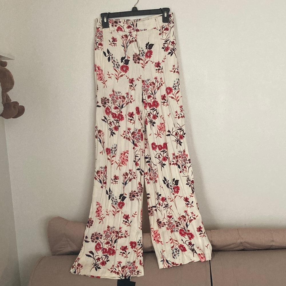 Floral suit pants
